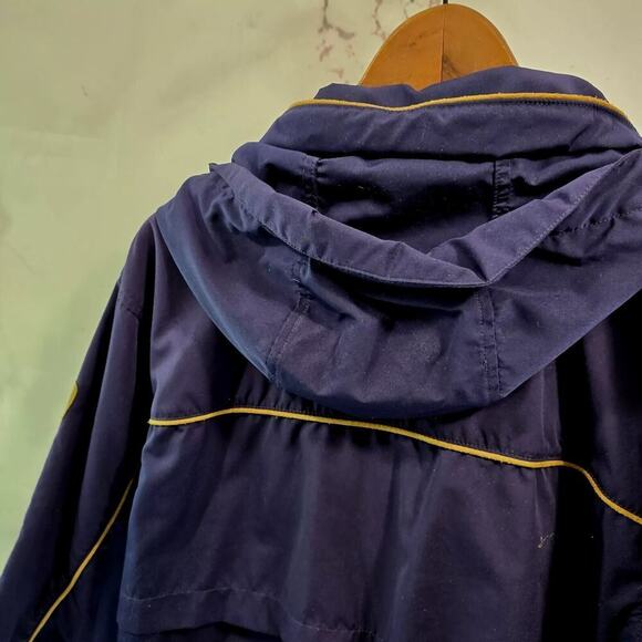 Vintage LL Bean Jacket Womens Medium Blue Anorak Zip Hooded Windbreaker Nordic - Picture 6 of 15